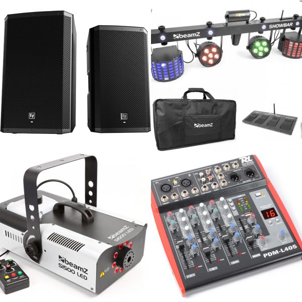 Festpaket 2000watt med ljus/rök